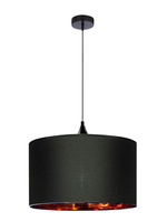 Suspension noir/cuivre 1xE27 Ø30cm LONG 31-73952