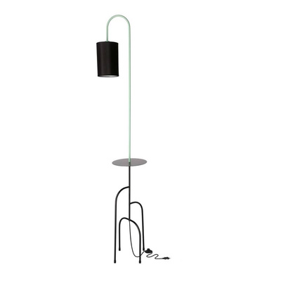 Lampa podłogowa czarno-zielona półka Ravello 51-00064