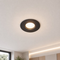Schwarze hermetische Deckenleuchte IP65 rund SH-12 2273129