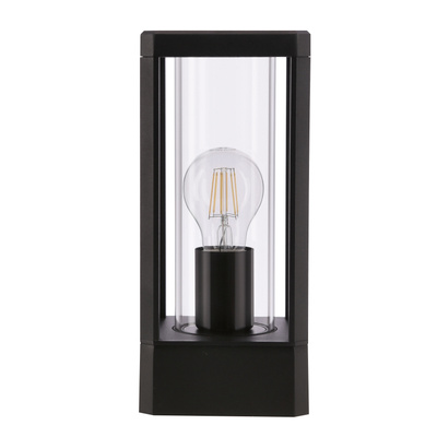 Lampa ogrodowa na taras CISSUS – czarna metalowa lampa stojąca E27 IP54