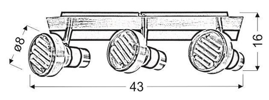 Wandlampenleiste 3X9W GX53 SORTHA 93-08292