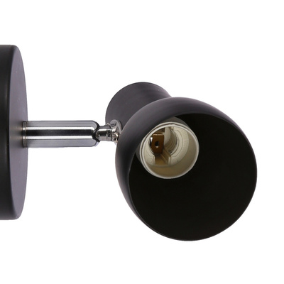 Lampa ścienna kinkiet 1X40W E14 czarny matowy PICARDO 91-50618