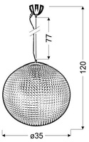Hängende Deckenleuchte Candellux Lucida 31-51165 E27 farblos