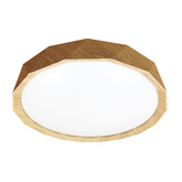 CADIX PLAFONNIER LED EN BOIS 38,5 CM ABAT-JOUR BLANC
