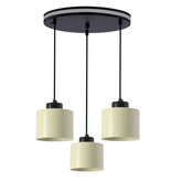 OLIVCA lampa wisząca czarny 3x40W E27 klosz oliwkowy