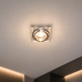 Deckenleuchte klares quadratisches Glas MR16 50W SK-82 2227399