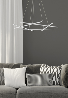 ANDROS 5 light LED pendant lamp modern geometric LED chandelier 4000K