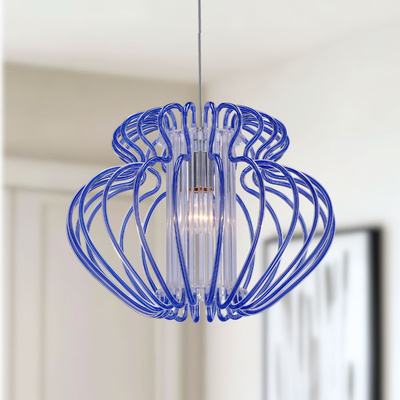 Plafoniera suspendata 1X60W E27 albastru IMPERIA 31-36592
