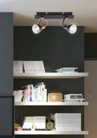 Wall lamp sconce strip 2X50W GU10 black/copper MARKUS 92-37442-M