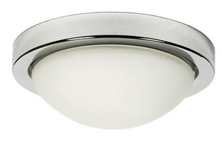 Plafon chrome / lampe blanche 32cm 2xE27 Roda 11-74044