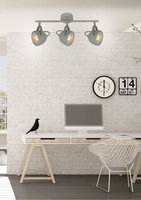 Applique bande 3X50W GU10 gris béton PENT 93-68064