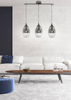 Hängelampe goldenes Glas verstellbar 3x60W Celia Candellux 33-51585