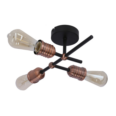 Plafonnier Kirimu 33-66893 3xE27 Noir