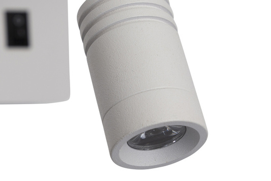 White hotel wall lamp with LED reading lamp Magnum Candellux 21-75673