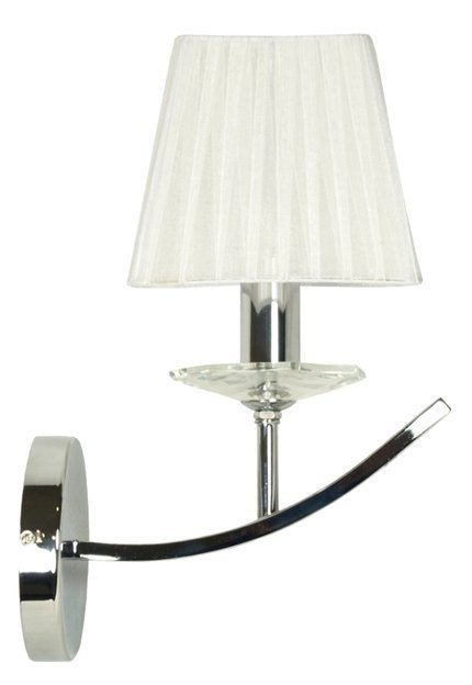 Aplic cromat / abajur organza alb 40W E14 Valencia Candellux 21-84418
