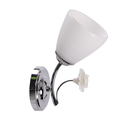 Ariam Candellux 21-77011 einzelne weiße Wandleuchte aus Chrom