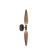 Nordic glass double wall light with copper shades for living room and bedroom