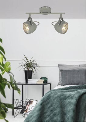 Applique bande 2X50W GU10 béton gris PENT 92-68057