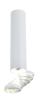 Plafonnier tube 20cm anneau blanc 2282725