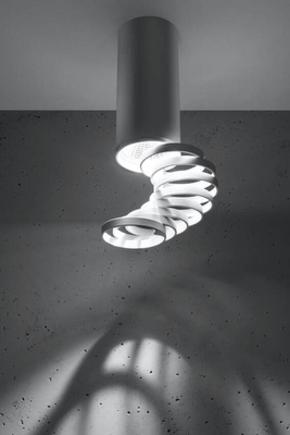 Lampa sufitowa tuba biała regulowana 20 cm GU10 metalowa
