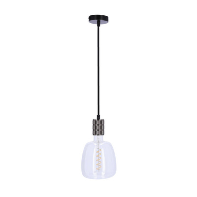 Zawiesie metalowe czarne lampa wisząca oprawa E27 31-04901