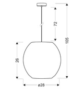 RICA ZWIS 28 1X40W E27 GRÜN + KABEL 85-10523