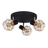 Plafond-Deckenleuchte Acrobat 98-66466 mit schwarzem Schirm und goldenem Schirm