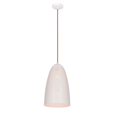 Plafonnier suspendu 1X60W E27 blanc ajouré BENE 31-70593