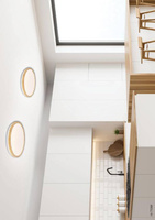 Plafonnier LED bois blanc 36W 4000K Gandava 14-75260