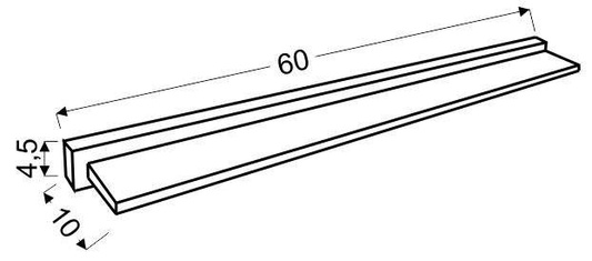 Badezimmerlampenleiste Chromstahl LED 12W 60cm Candellux Sumo 21-53268