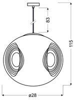 Hanging ceiling lamp Candellux Club 31-51226 E27 green