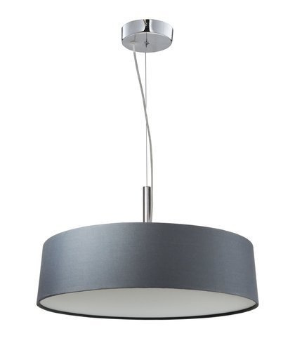 Suspension abat-jour tissé gris argenté 3x60W Blum Candellux 31-46673