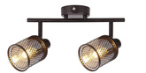 Plafonnier café or avec abat-jour ambre 2x40W Canabera Candellux 92-81766