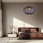 MELLOW Pendelleuchte schwarz 1x40W E27 Schirm 60 schwarze Kugel 31-41982