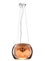 Plafonnier suspendu verre doré 3x40W G9 Gemo Candellux 31-29089