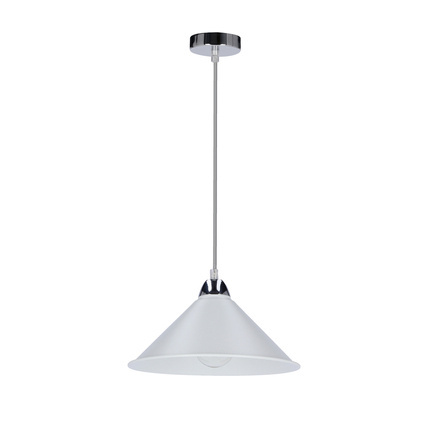 Suspensie Avola crom e27 cu abajur alb 31-20710
