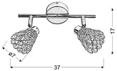 Lampa sufitowa Glossy listwa regulowana 2-punktowa do korytarza metalowa