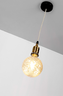 Zawiesie metalowe czarne/patyna lampa E27 31-04895