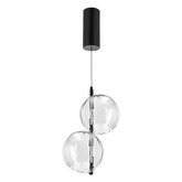 PLAYA pendant lamp black 10W LED 3000K clear shade