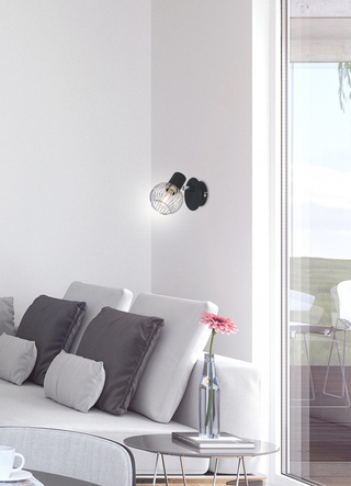 Wall lamp 1X40W E14 black/chrome OSLO 91-61836