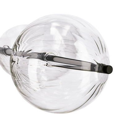 PLAYA Stehleuchte schwarz 15W LED 3000K Schirm Kugel transparent