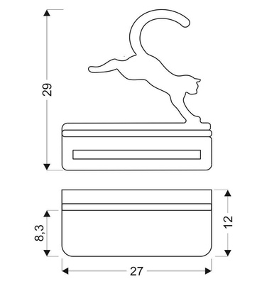 5W LED wall lamp for a child black cat jumping Cat Candellux 21-75635