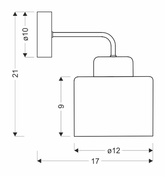 Wandleuchte schwarz/chrom Wandleuchte Wama 21-00422