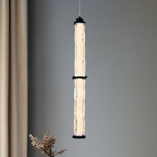 CORTE suspension noir mat 18W LED 3000K abat jour transparent