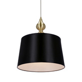 Lampa suspendata Prima gold auriu satinat E27 negru 31-09241