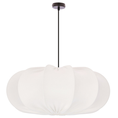 Pendant lamp CAFEE Scandinavian with cream latte shade 52 cm minimalist ceiling lighting in japandi style E27