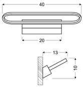 Bathroom wall lamp white LED lamp 15W 4000K Cover Candellux 21-69801