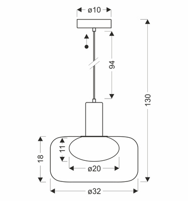 Suspension Sopra 32 noir or avec abat jour filaire au dessus de table
