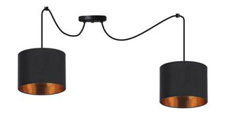 Lampe suspendue noire 2xE27 Candida P 32-00842