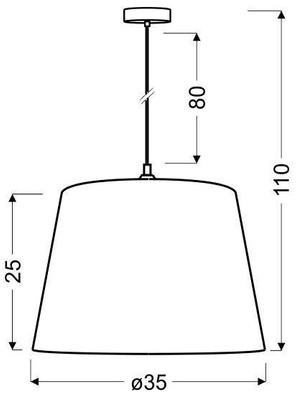 Hanging ceiling lamp 1X60W E27 MIRAGE 31-03218